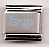 Marissa - colour laser name - blue Italian charm - Click Image to Close